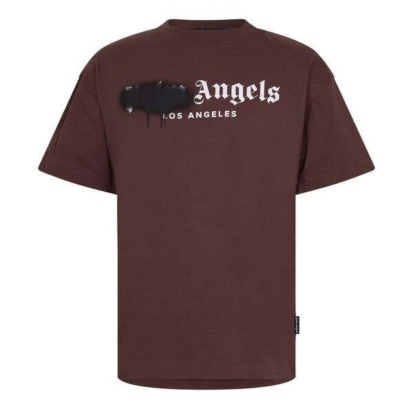 パーム・エンジェルス メンズ トップス Tシャツ Palm Angels Menspray TShirt BrownBlack ブラック