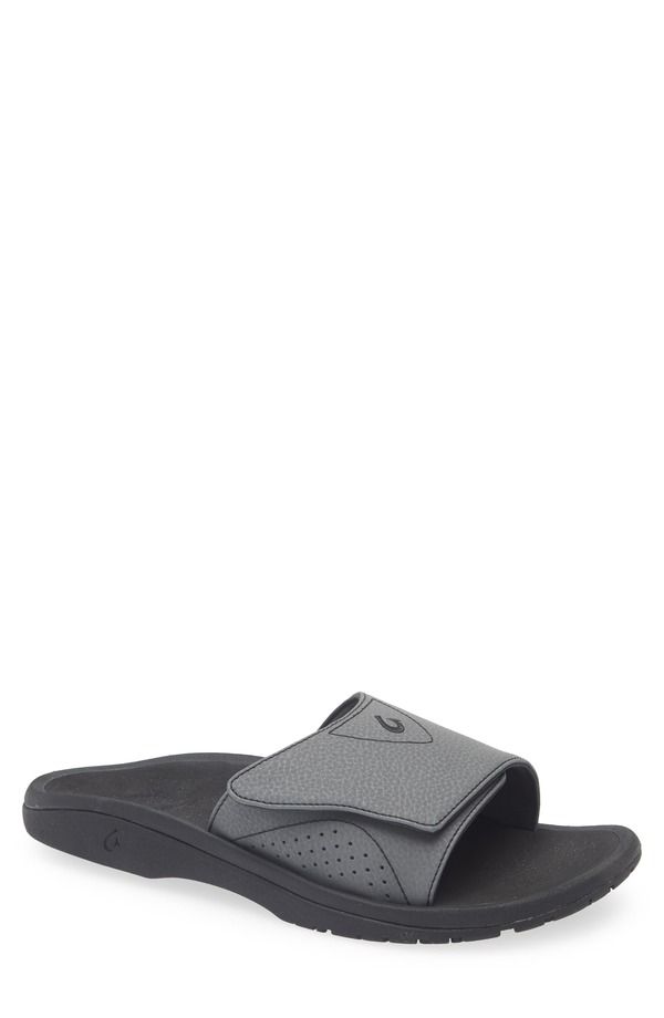 オルカイ メンズ シューズ サンダル OluKai Nalu Slide Sandal Rock Black ブラック