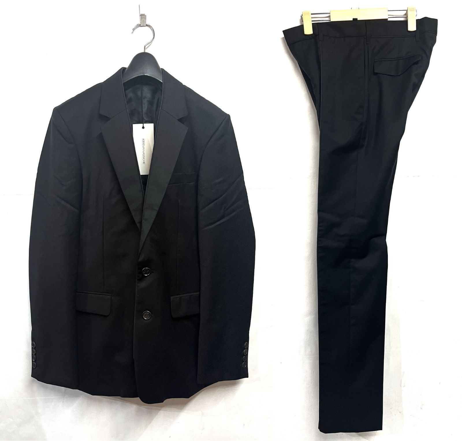 00s ヴィンテージ アーカイブ デッドストック KRISVANASSCHE｜クリスヴァンアッシュ パイピング テーラードジャケット トラウザーズパンツ セットアップ スーツ 107,800円