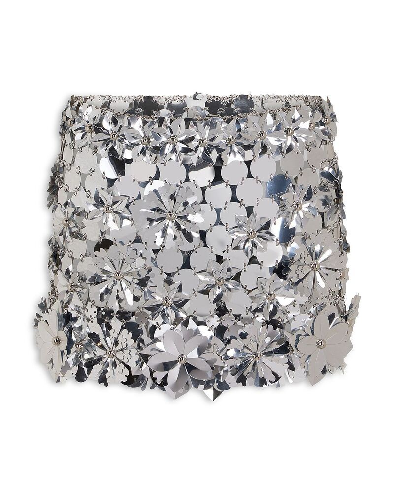 ラバンヌ レディース ボトムスカート ミニ Rabannembellished Mini Skirt Silver シルバー
