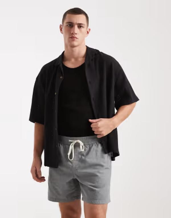 コットンオン メンズ ボトムス ハーフパンツ・ショーツ ショートパンツ Cotton shortseersucker Dusty blue ブルー