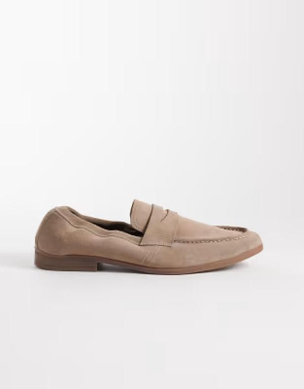 ウォークロンドン メンズ シューズ スリッポン・ローファー ギャザー スエード Walk Londonaples ruched loafers in stone suede Stone suede ス