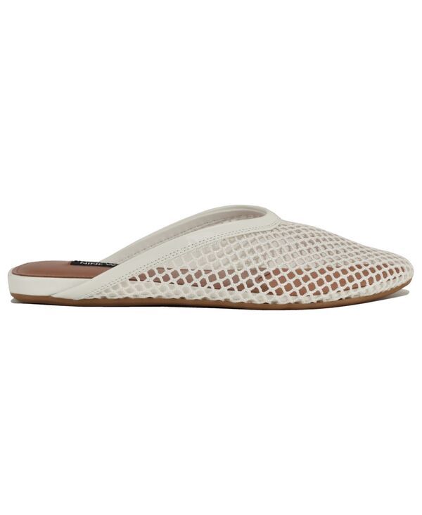 ナインウェスト レディース シューズ スリッポン・ローファー メッシュ Nine West Womens Daniela Mesh Round Toe SlipOn Mules White ホワイト