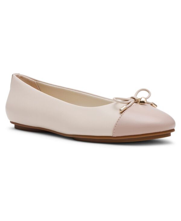 アンクライン レディース シューズ パンプス キャップ Anne Klein Womens Luci Cap Toe Ballet Flats BoneTaupe トープ