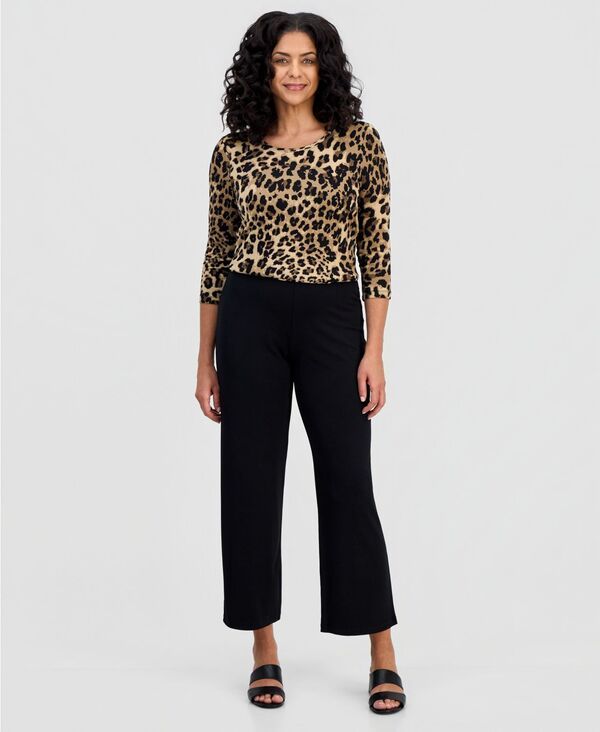 ジェイエムコレクション レディース ボトムス カジュアルパンツ ニット JM Collection Womens Knit WideLeg PullOn Pants Regular Short Len