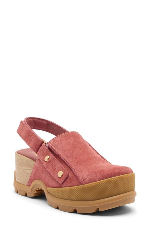 ソレル レディース シューズ サンダル SOREL ROAMN RBR Clog Sandy Clay Gum