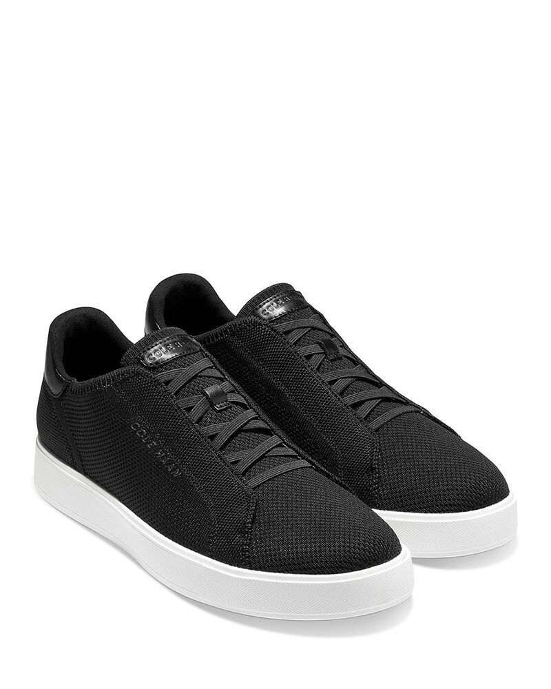 コールハーン メンズ シューズ スニーカー Cole Haan Mens GrandPro Luxe Stitchlite Slip On Sneakers Black White ホワイト