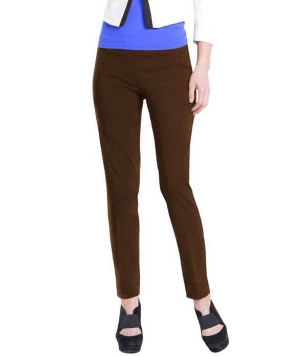 マルチプルズ レディース ボトムス カジュアルパンツ ストレート アンクル SlimsationR by Multiples Flat Front Straight Leg PullOn Ankle
