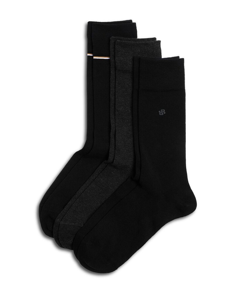 ボス メンズ アンダーウェア 靴下 コットン BOSSoft Cotton Blend Crew Socks Gift Box Pack of 3 Open Misc