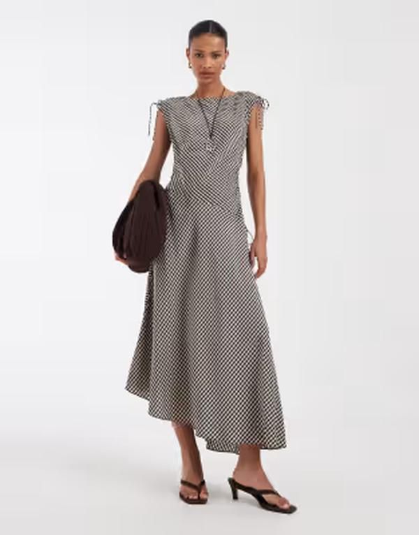 アンドアザーストーリーズ レディース トップス ワンピース ギンガムチェック ギンガム Other Stories gingham sundress in dark blue ブルー 33,670円
