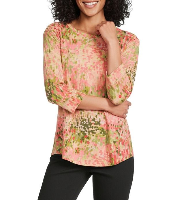 ウエストバウンド レディース トップス Tシャツ クルーネック ニット Westbound Meadow Glow 34 Sleeve Knit Crew Neck Top Meadow Glow