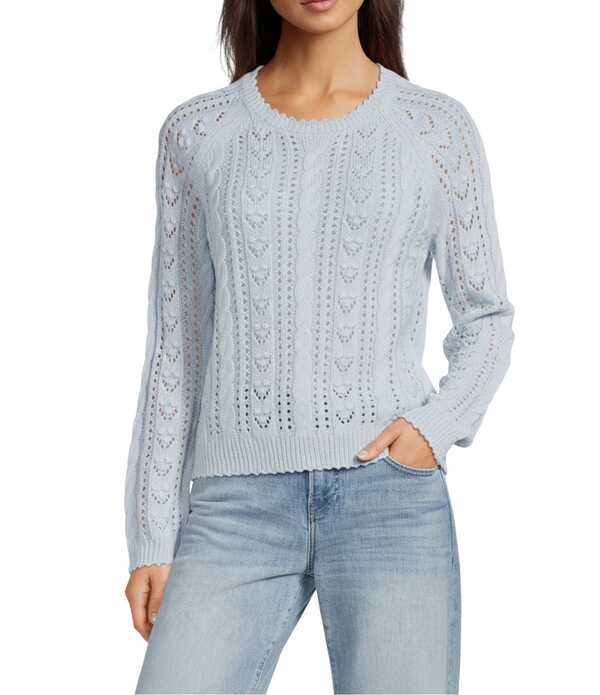 ラッキーブランド レディース アウター ニット・セーター クルーネック Lucky Brand Cable Knit Crew Neck Long Sleeve Sweater Heather ヘザー