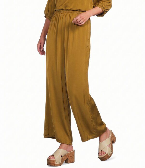 ブライン ウォーカー レディース ボトムス カジュアルパンツ サテン Bryn Walker Osca Woven Satin WideLeg PullOn Coordinating Pants Qu