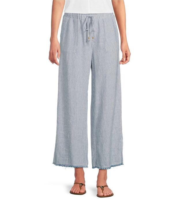 ウエストバウンド レディース ボトムス カジュアルパンツ リネン Westbound Pull On Linen Pants NavyWhite Stripe ホワイト