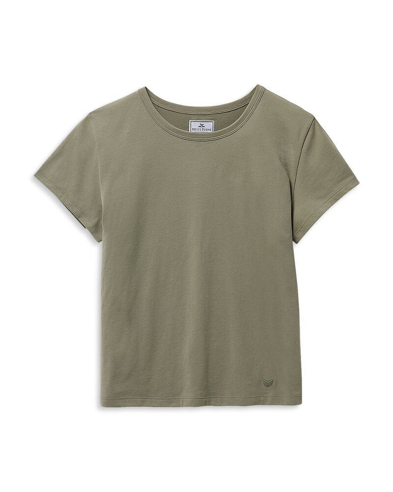 プティットプリュム レディース アウター パーカー・スウェット Tシャツ コットン Petite Plume Pima Cotton Short Sleeve Pajama Tee Green グリー