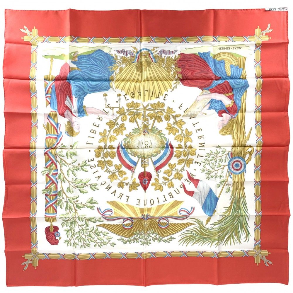 エルメス スカーフ レディース カレ90 1789 LIBERTE EGALITE