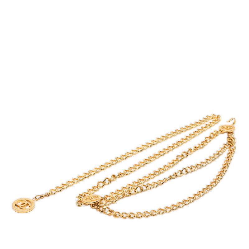 シャネル ココマーク 3連 チェーンベルト ゴールド メッキ レディース CHANEL【1-0278184】 56,880円