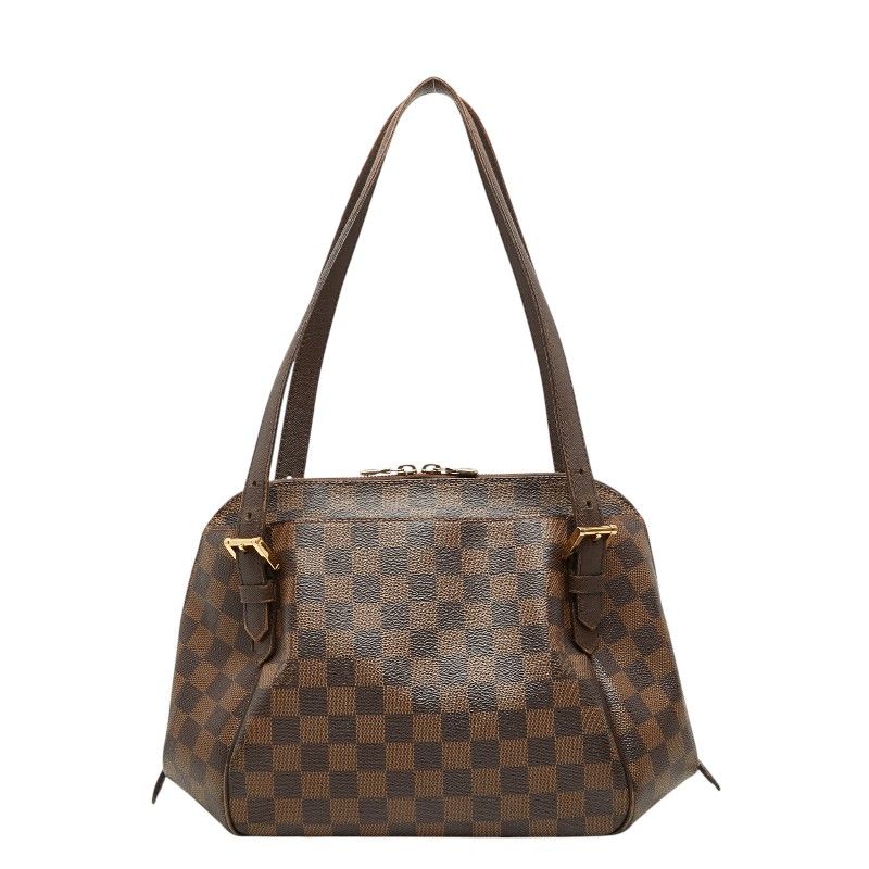 ルイ ヴィトン ダミエ ベレムMM ショルダーバッグ N51174 ブラウン PVC レザー レディース LOUIS VUITTON【1-0278571】