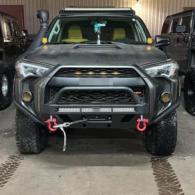 トヨタ Toyota 4Runner 2014-2024年 フロントバンパーガード フロントバンパー ハイバー ローバー 2タイプ 外装ドレスアップ フロントまわりアクセント