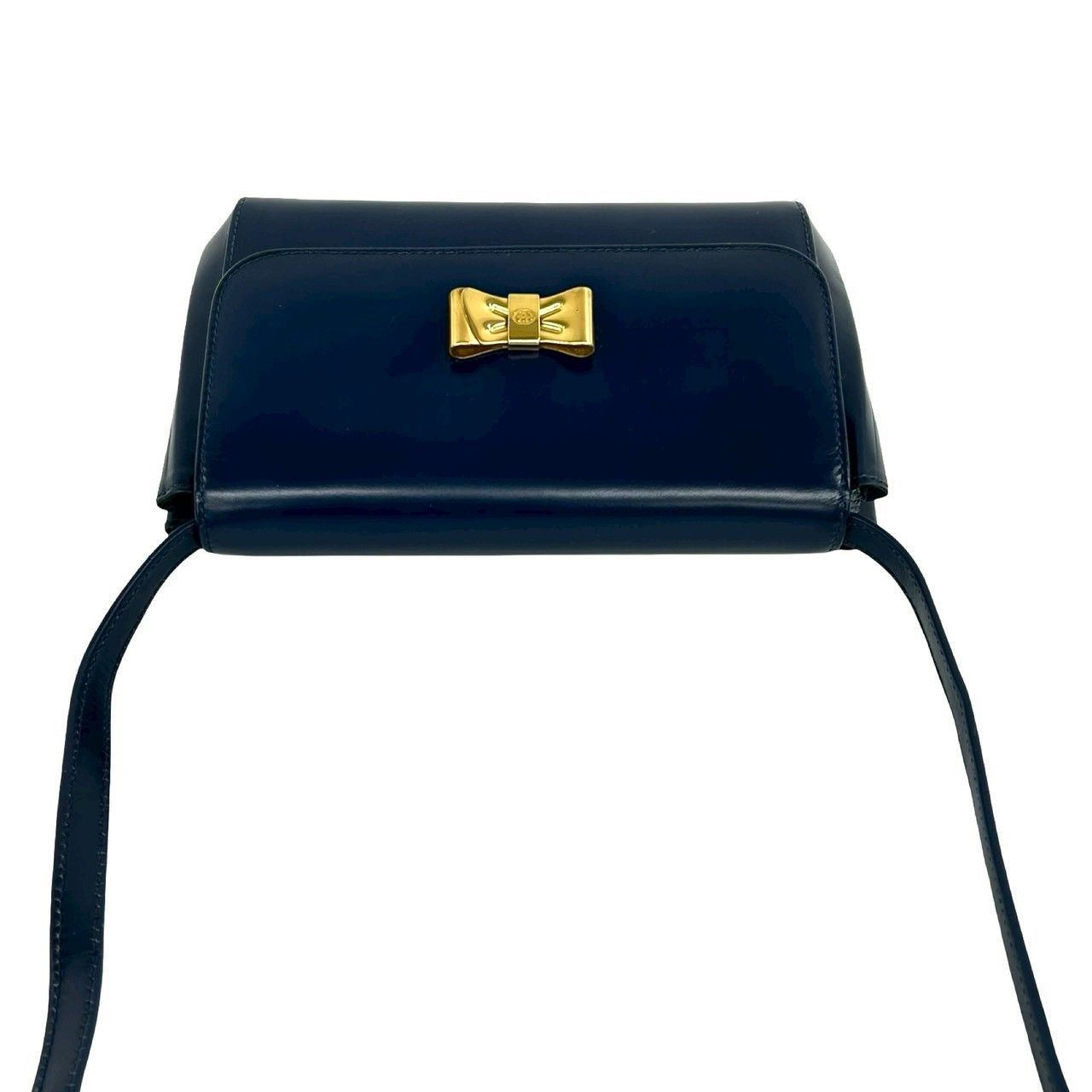 極 美品 GUCCI グッチ リボン モチーフ GG ロゴ 金具 レザー 本革 ミニ