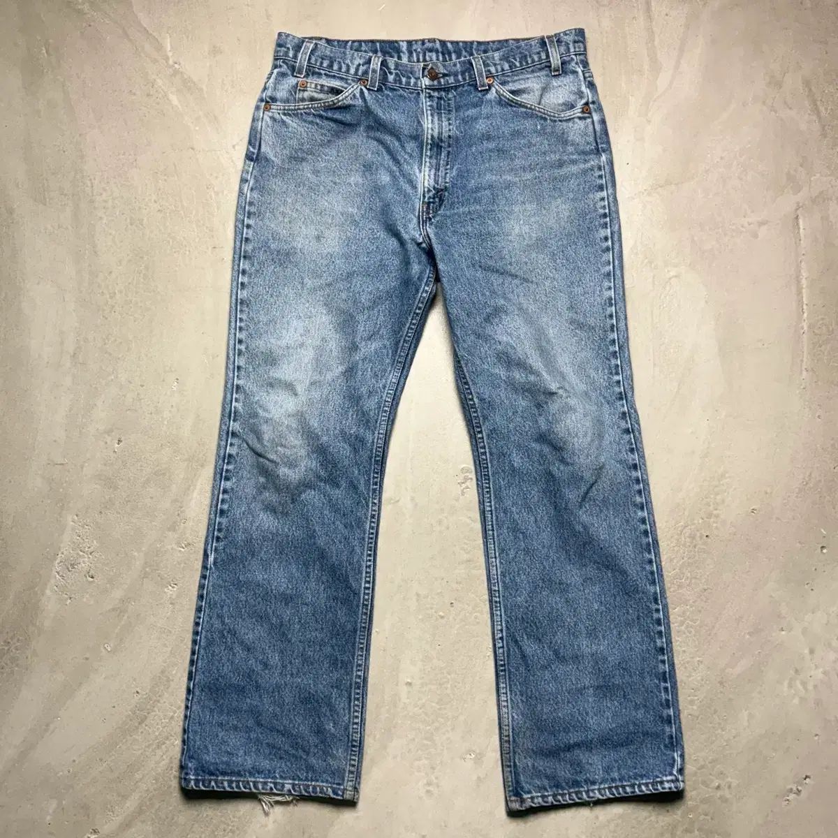 90s USA LEVI'S リーバイス 517 ブーツカット オレンジタブ インディゴ ライトブルー