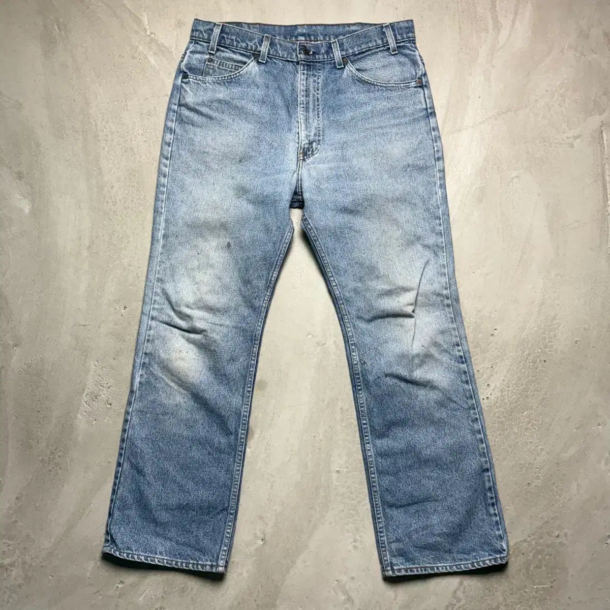 90s USA LEVI'S リーバイス 517 ブーツカット オレンジタブ インディゴ ライトブルー