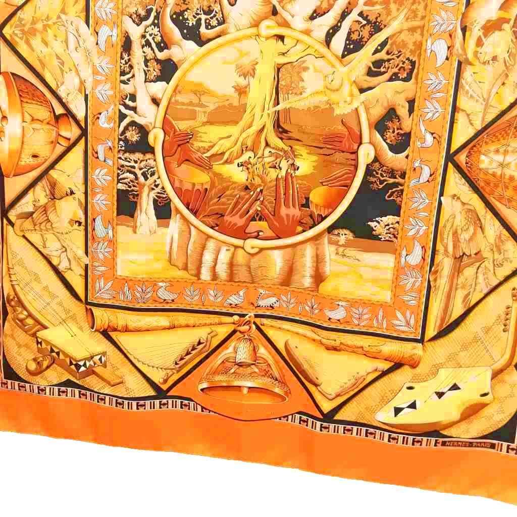 エルメス HERMES Au son du Tam tam タムタムの音に合わせて カレ90