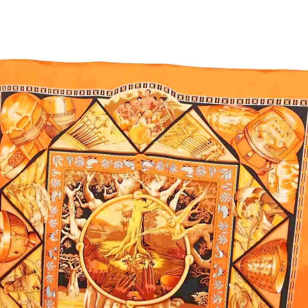 エルメス HERMES Au son du Tam tam タムタムの音に合わせて カレ90