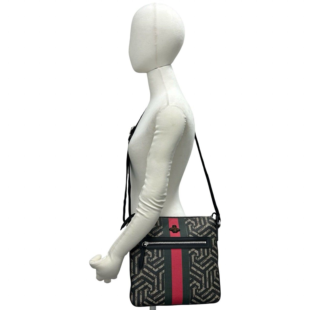 極 美品 GUCCI グッチ GG カレイド ビー ウェブライン シェリーライン 