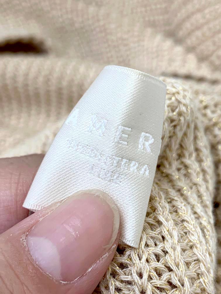 Ameri アメリ MEDI BACK SHEER KNIT TOP ミディバックシアー ニット