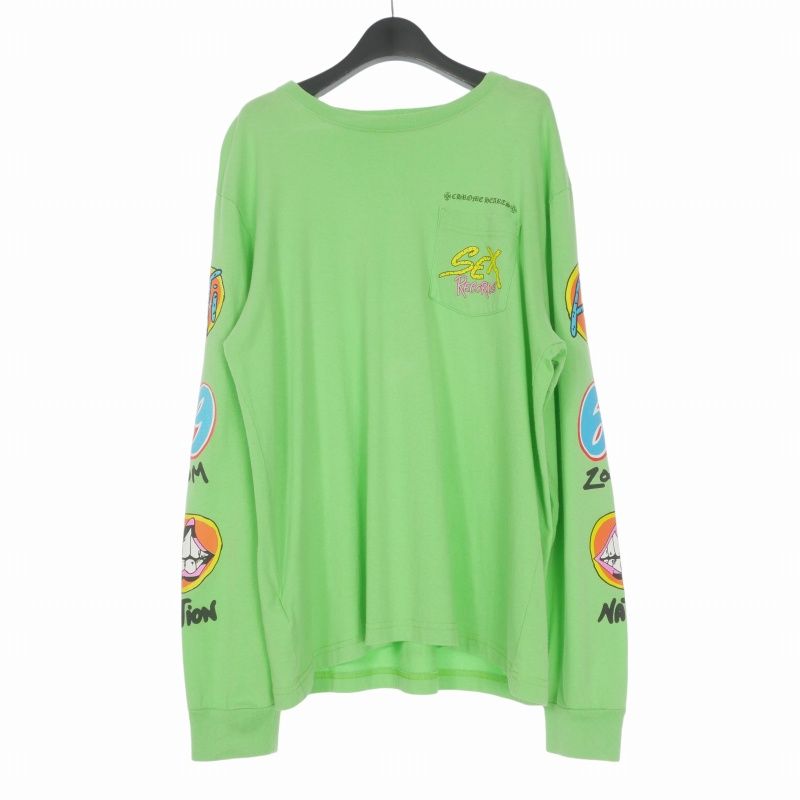 クロムハーツ CHROME HEARTS × マッティボーイ MATTY BOY 21AW Sex Records L/S T-Shirt ロングスリーブTシャツ カットソー 長袖 XL グリーン 緑 国内正規