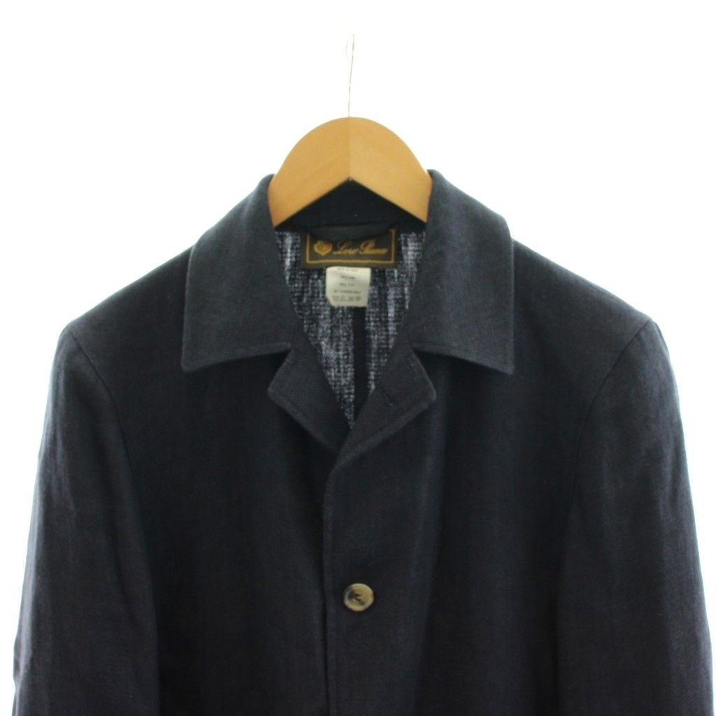 ロロピアーナ Loro Piana ジャケット 麻 リネン 44 黒 ブラック /AN21