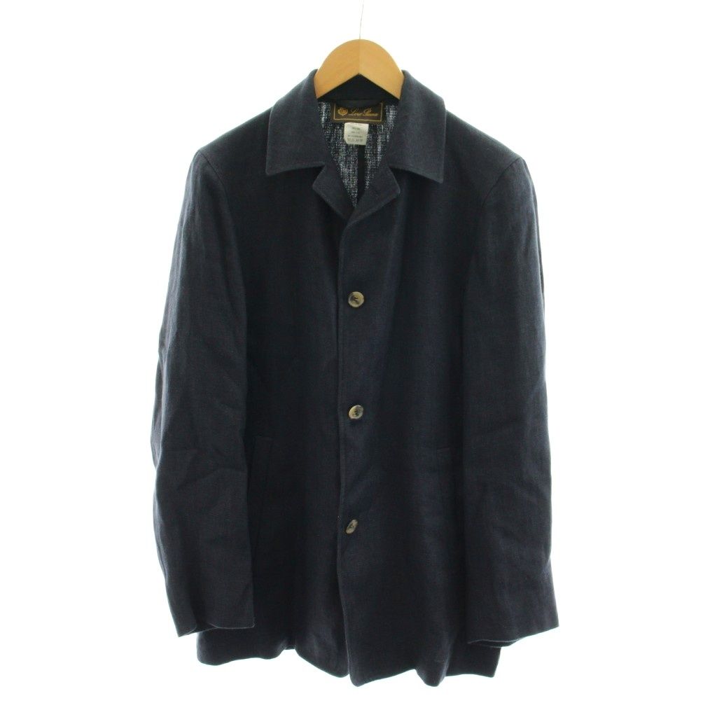 新品　ロロピアーナブルゾン　44 ロロピアーナ Loro Piana ジャケット 麻 リネン 44 黒 ブラック /AN21