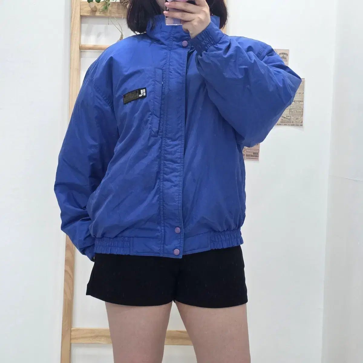 フリップ L.L.Bean 90s ヴィンテージ ウォームアップ ダウン ジャケット ブルー バイカラー