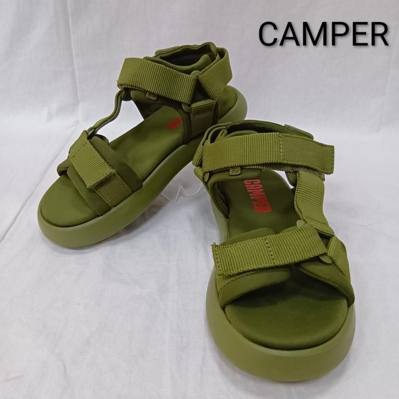 カンペール PELOTAS FLOTA SANDAL ぺロータス フロータ フラットサンダル k100942-003 カーキ レディース - ISItems【USED】【古着】【中古】50163407