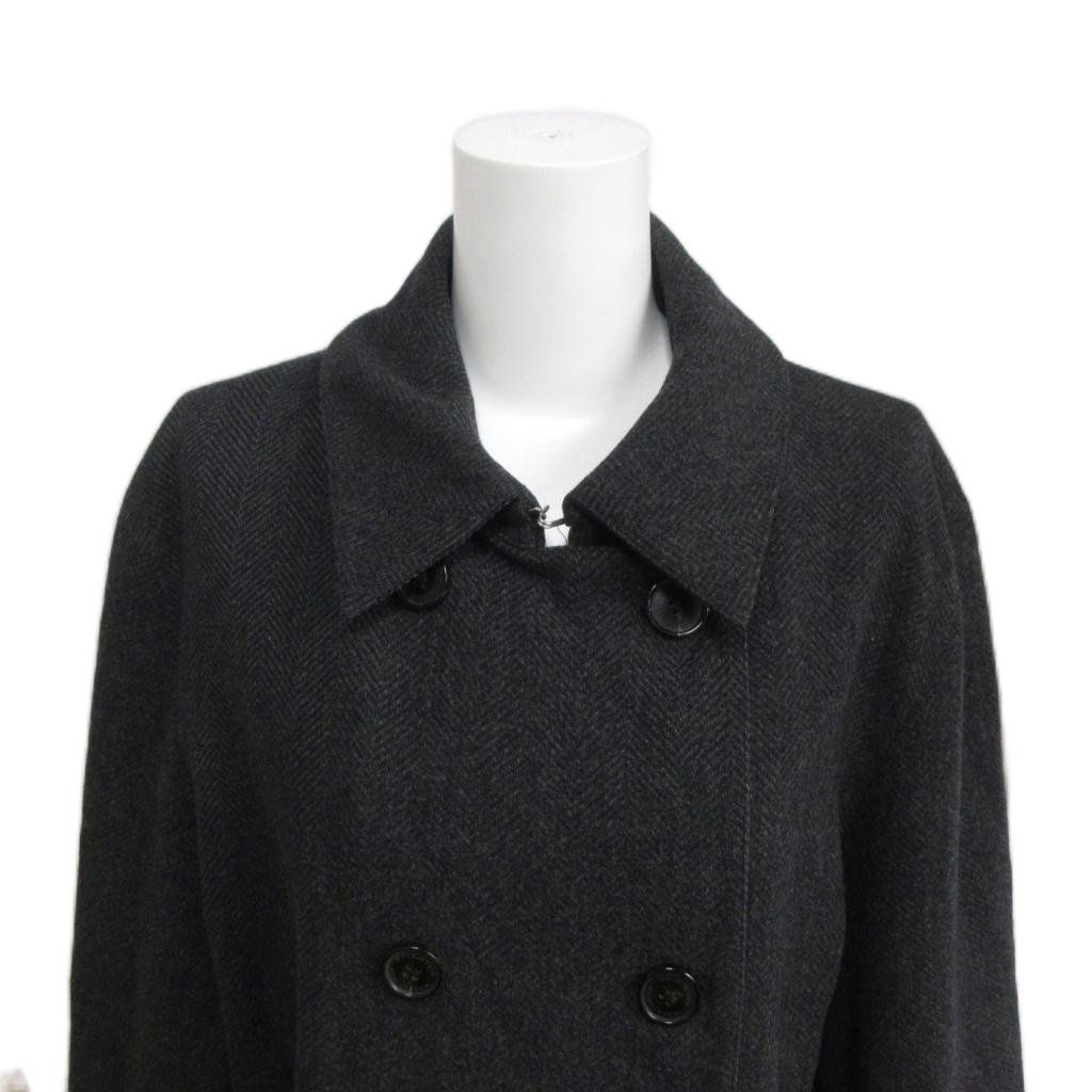美品　MACKINTOSH ステンカラーコートリバーシブル　ヘリンボーン マッキントッシュ MACKINTOSH ステンカラーコート ウールヘリンボーン