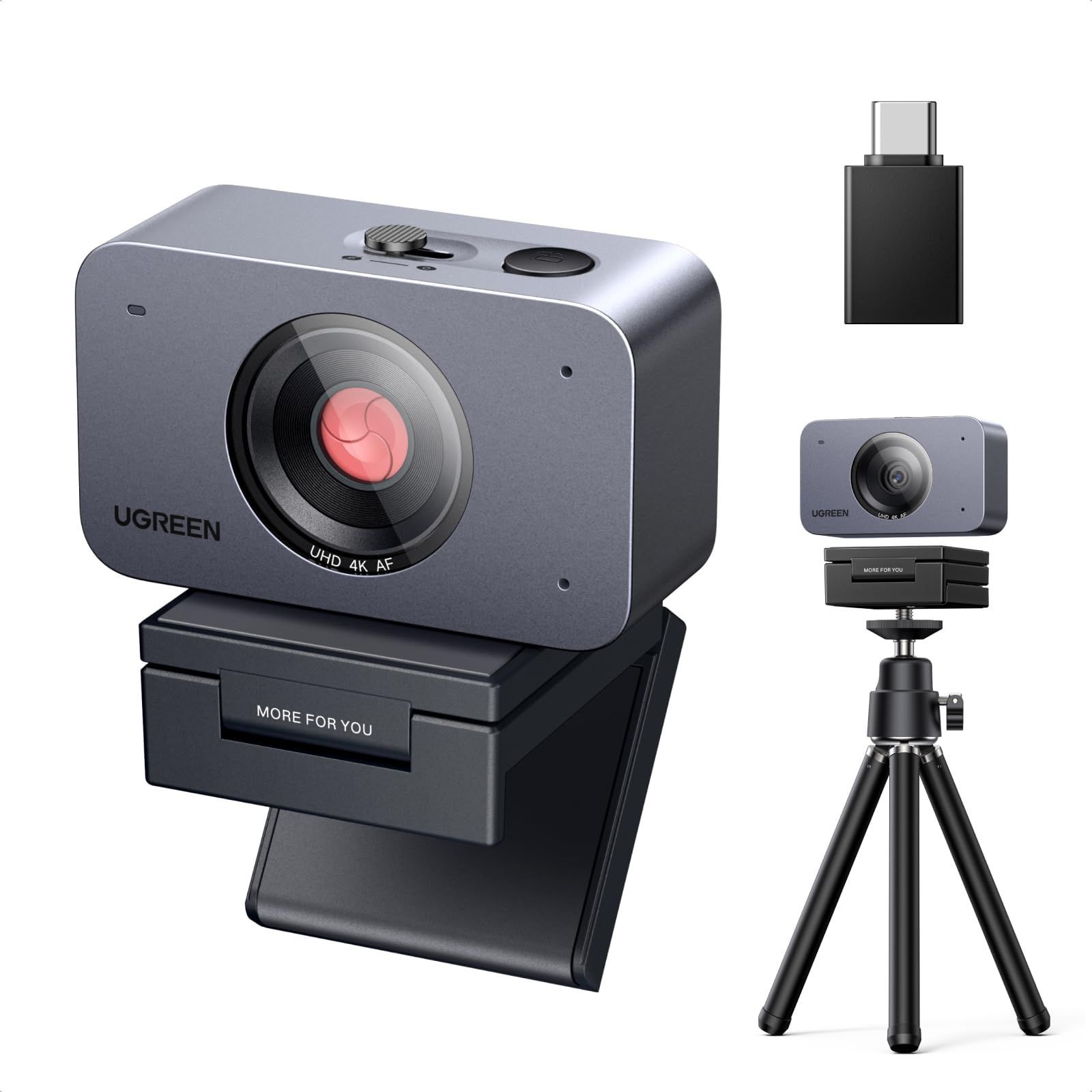 【在庫処分】4K Webカメラ FineCam PC/Mac対応、1/2.55インチセンサー、フェイスAE、オートフォーカス、AIノイズキャンセリングマイク、ポートレートモード、ストリーミング・会議・OBS・Zoom・Teams・Switch UGREEN 2