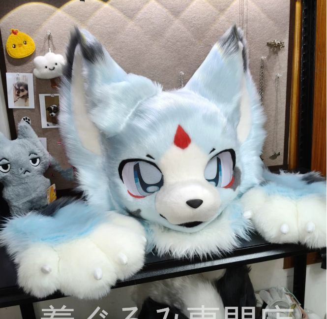 狼 犬 猫 着ぐるみ ヘッド ケモノ ファースーツ ぬいぐるみ コスプレ コスチューム Kurumi 一点物 D251