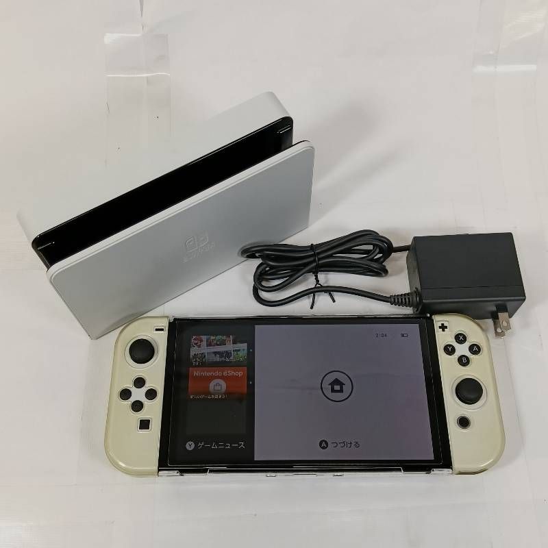 動作品　任天堂スイッチ 有機ELモデル 本体 ホワイト HEG-001 液晶フィルム有