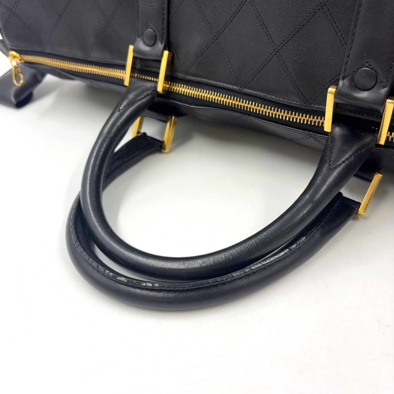 新着】CHANEL ビコローレ 2WAY 鑑定書付き レザー ブラック ボストン