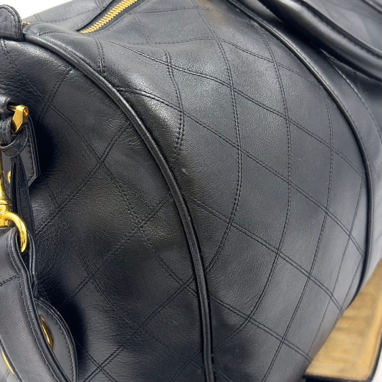 新着】CHANEL ビコローレ 2WAY 鑑定書付き レザー ブラック ボストン