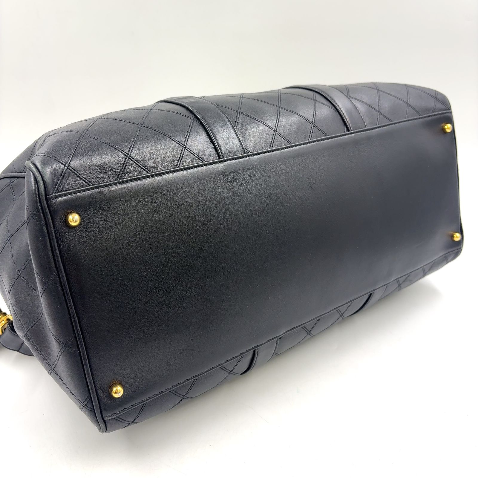 新着】CHANEL ビコローレ 2WAY 鑑定書付き レザー ブラック ボストン