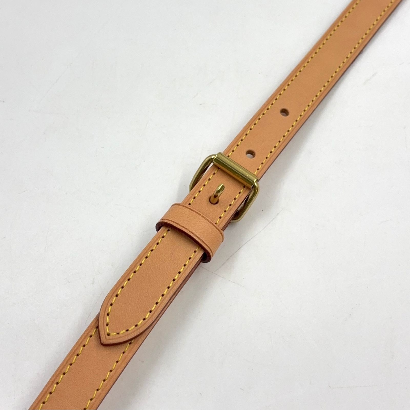 Louis Vuitton レザー ストラップ ブラウン/ベージュ 新着】LOUIS VUITTON レザー ライトブラウン ショルダーストラップ