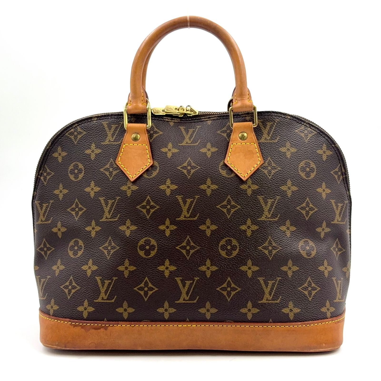 【新着】LOUIS VUITTON アルマPM モノグラム モノグラム レザー、PVC ブラウン ハンドバッグ ゴールド M51130