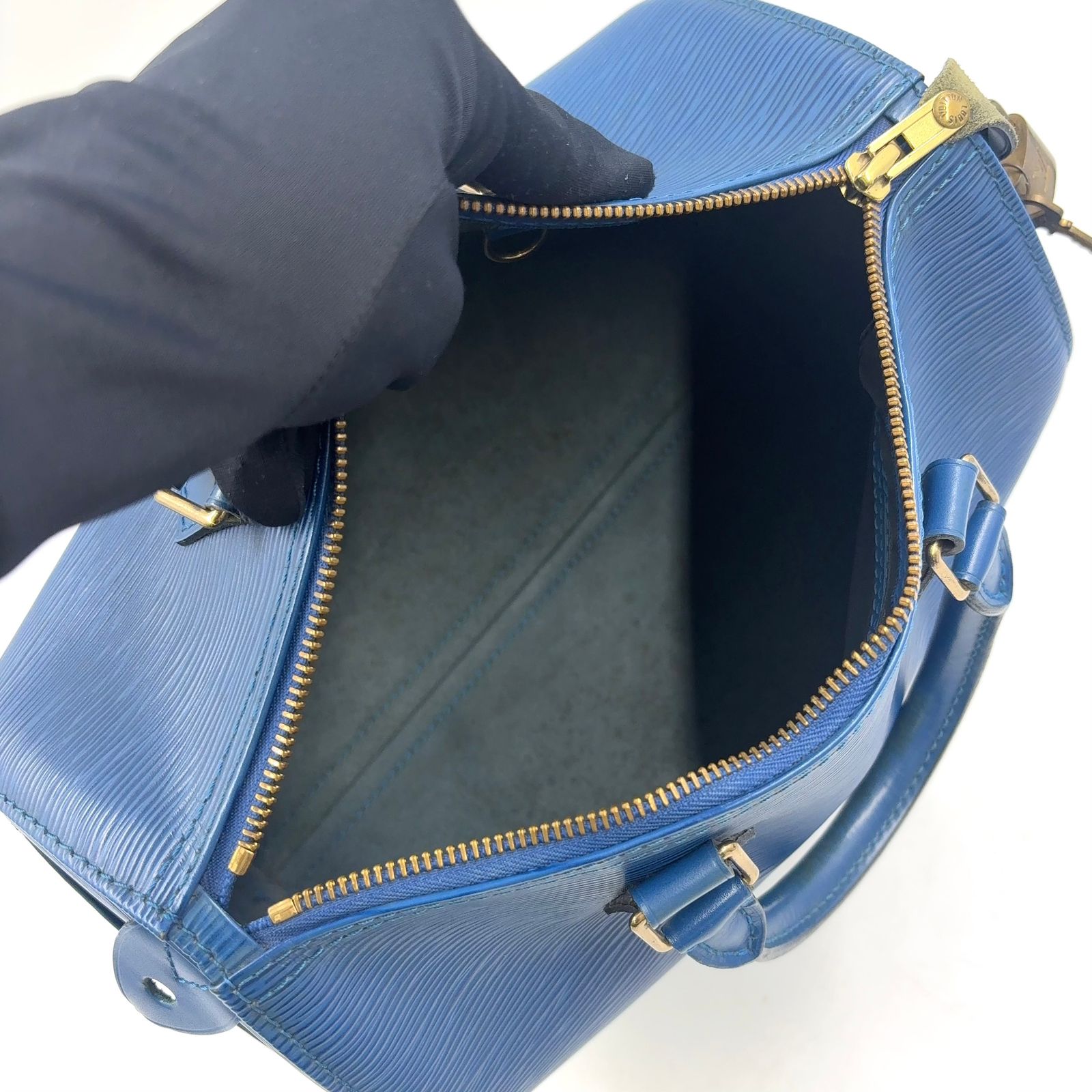 新着】LOUIS VUITTON スピーディ25 エピ エピ トレドブルー レザー