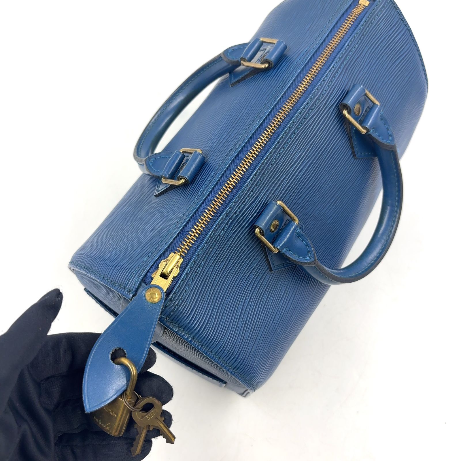 新着】LOUIS VUITTON スピーディ25 エピ エピ トレドブルー レザー
