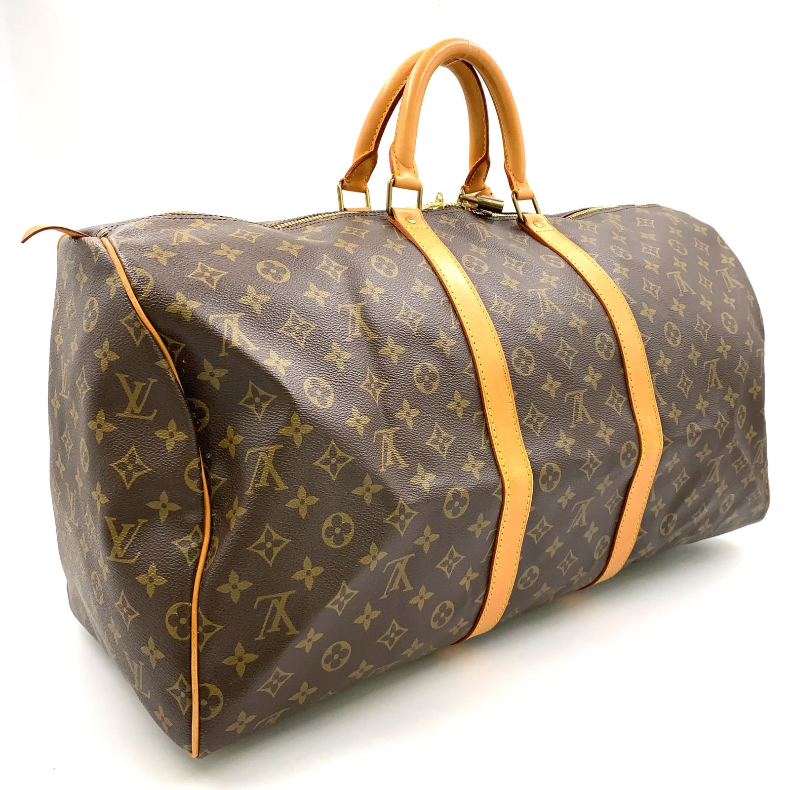 新着】LOUIS VUITTON キーポル55 モノグラム モノグラム レザー、PVC