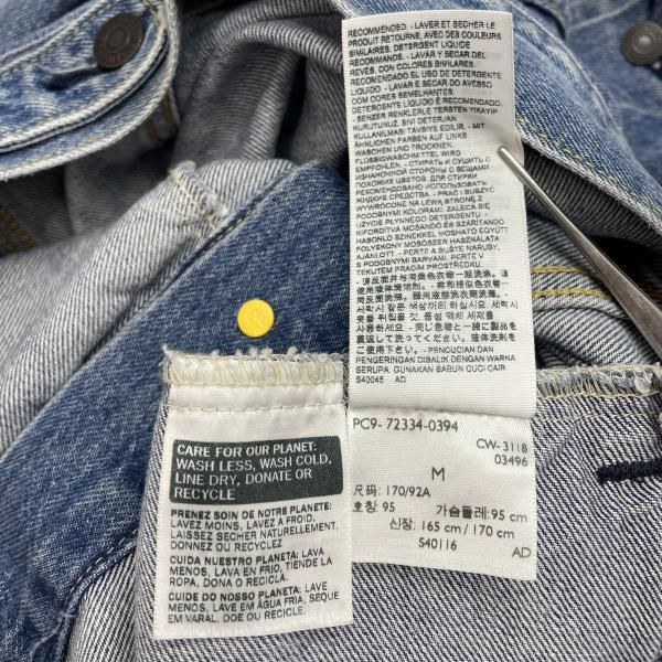中古】LEVI'S PEANUTS デニムジャケット 青 サイズM 背中プリント接げ