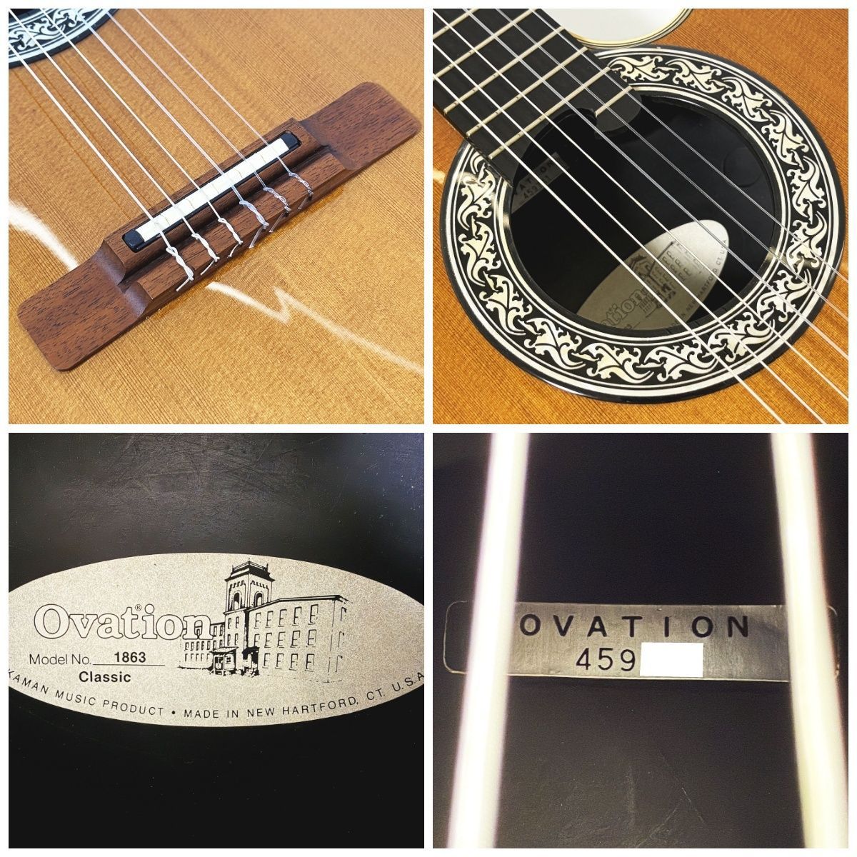 OVATION USA 1863 エレガット 激レア ヴィンテージ 超美品超良品 Ovation 1863 Classic オベーション エレガット クラシックギター