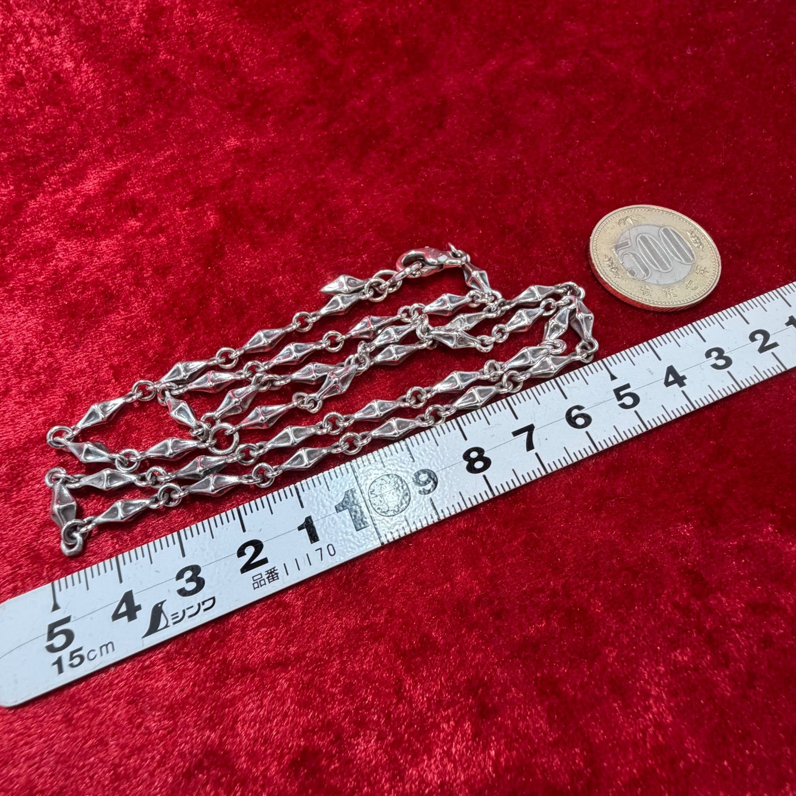 美品 ネックレス タイニーボーン 60cmx28.5g ブラッディマリー/Bloody